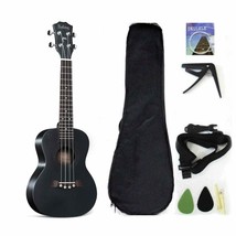 23&#39;&#39;Concert Ukulele Ukelele Solid Top Mahogany Guitar Gig Bag Strap Nylon String - £34.28 GBP