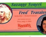 Suzanne Somers &amp; Fred Travalena at Harrah&#39;s Reno Nevada Postcard 1984  - £8.64 GBP