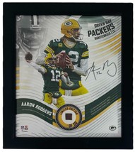 AARON RODGERS Packers Framed 15&quot; x 17&quot; Game Used Football Collage LE 1/50 - £233.09 GBP