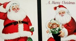 Two Antique 1910s Postcards Christmas Santa Claus Clean &amp; Unused Embossed Toys - £5.33 GBP