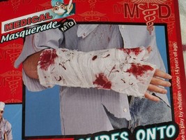Halloween Costume Bloody Arm Bandage MD Zombie Gauze Wounded Soldier Fak... - $12.99
