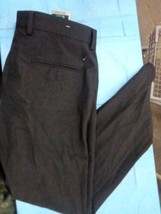 Haggar Iron Free Premium Straight Fit Suit Pants 32Wx30L Black 605ae - £16.63 GBP
