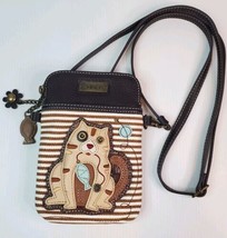 Chala Cat Cell Phone Crossbody Bag Purse Embellished Striped Mini - £14.53 GBP