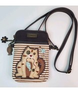 Chala Cat Cell Phone Crossbody Bag Purse Embellished Striped Mini - £14.54 GBP