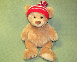 Gund Aeropostale Teddy 17&quot; Ps Nyc 2013 Bear Stuffed Animal Red White Striped Hat - £9.06 GBP