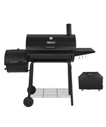 Cc1830Sc Charcoal Grill Offset Smoker With Cover, 811 Square Inches, Bla... - £175.12 GBP