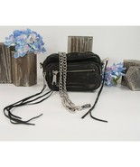 Rebecca Minkoff Black Leather Mini Double Pouch Camera Bag EUC - £51.43 GBP