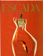 1991 Escada Original Print Ad By Margaretha Ley Sexy Red Perfume Paper Ad - £7.75 GBP