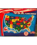 Melissa &amp; Doug U.S.A Floor Puzzle #440 *Pre-Owned* jjj1 - $14.99