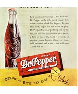 1947 Dr Pepper Soda Pop Advertisement Vintage Drink A Bite To Eat Bevera... - $24.99