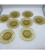 Vintage Manhattan, St. Genevieve Amber Glass Dessert Plate Lot Of 8 - $68.56 CAD