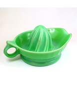 Jeannette Jadite Orange Reamer Green Uranium Depression Glass Juicer JRB - $101.85 CAD