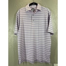 FootJoy Golf Polo Shirt Mens Purple Striped Short Sleeves Pullover Size ... - $24.95