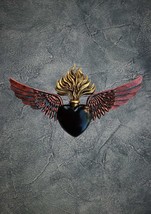 Hand-Painted Resin Sacred Heart Wall Plaque: Catholic Home Decor - $81.00