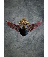 Hand-Painted Resin Sacred Heart Wall Plaque: Catholic Home Decor - $81.00