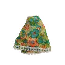 Vintage 1970's Marx SINDY Doll Lingerie Slip Skirt Floral Lace Green Blu... - $12.99