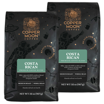 COPPER MOON WHOLE COFFEE BEANS COSTA RICAN BLEND MEDIUM ROAST ARABICA 4 ... - $36.99