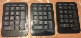 3 Microsoft Sculpt Ergonomic Number Key Pad Bluetooth Model: 1558 (No Do... - $29.69