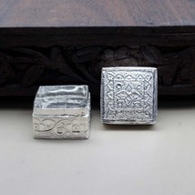 Real 925 Silver honey container dibbi for red book remedy sindur box gift - $47.03