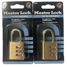 Master Lock Padlock 630D Set Your Own Combination Luggage Lock 3/16&quot; lot of 2 - £11.78 GBP