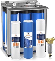 3-Stage 20&quot; Whole House Big Housings Blue Color Filtration System By Aquaboon - £453.20 GBP