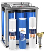 3-Stage 20&quot; Whole House Big Housings Blue Color Filtration System By Aqu... - £407.28 GBP