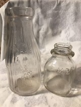Vintage 1 pint Liberty Milk Bottle and small Indianapolis milk bottle - £14.23 GBP