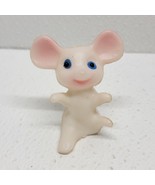 Vintage Mini Plastic Blow Mold  2.5&quot; White Mouse Figure - $12.77