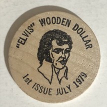 Elvis Presley Wooden Nickel  1979 Vintage Wooden Dollar J2 - £6.09 GBP