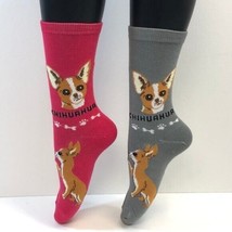 2 PAIRS Foozys Women&#39;s Socks CHIHUAHUA, Canine Collection, NEW - $11.24