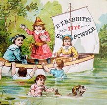 C1880s B.T. Babbitt Victorian Trade Card Soap Powder Lithograph Sailboat... - €25,70 EUR