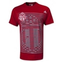 Toronto FC Adidas t-shirt NWT Soccer Canada U-Sector Red Patch Boys Football - £14.11 GBP