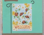 Rain or Shine &quot;Welcome&quot; Lady Bugs Daisies Garden Porch Flag 1.04-ft W x ... - $8.00