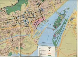 Budget Rent A Car Montreal Map in French 1980 - $17.82