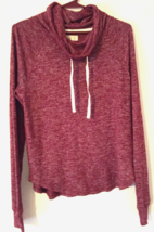 Hollister sweatshirt  size S women long sleeve, high neck maroon color - £7.90 GBP
