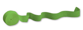 Fresh Lime Green Crepe Paper Party Streamers - 81 ft. x 1.75 in. - $1.48