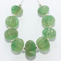 Perline da intaglio rondelle prehnite naturale 61,55 ct pietra preziosa... - $12.58