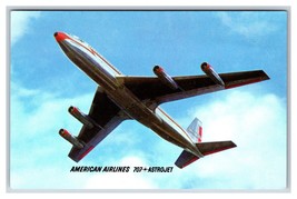 Americana Airlines Emesso Boeing 707 Astrojet IN Volo Unp Cromo Cartolin... - $4.03