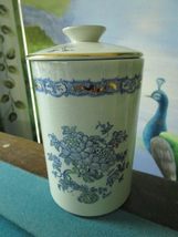 Devon Crown Staffordshire,1950s Blue Gold Canister, Ginger Jelly Jar Compatible - £57.81 GBP