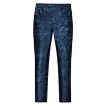 Dark Blue Leather Pants Men's - $290.00