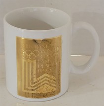 Vintage 1980 XIII Olympic Winter Games Lake Placid NY Souvenir Coffee Hot Mug - £7.00 GBP