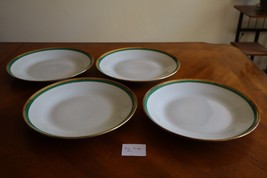 Lot of 4 Richard Ginori Palermo Green Dinner Plates 10.25&quot; Florence Ital... - $160.00