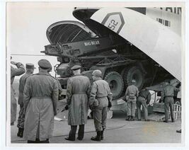 Loading Big Bear Honest John Launcher on C-124 Transport 1961 Photo - $21.78