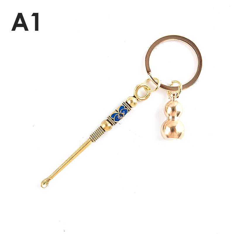 Ear Spoon Ear Pick Ear  Remover Curette Cleaner Keychain Pendant Retro s... - $38.38