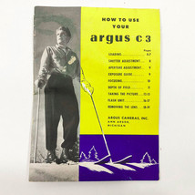 Argus How to Use Your Model C 3 Booklet Pamphlet USA Camera Photography ... - £7.78 GBP