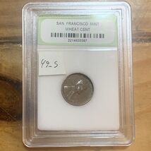 1949-S  Lincoln Bronze Wheat Penny Average Circulated Condion INB CERTIFIED - $4.95