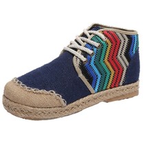 New Vintage Handmade Woven Round Toe Lace Up Shoes - £55.95 GBP