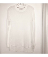 BROCHU WALKER White Long Cotton Blend Longer Oversized Sweater Size M $428  - £54.91 GBP