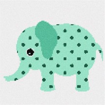 Pepita Needlepoint kit: Mint Elephant, 9&quot; x 9&quot; - £40.92 GBP+