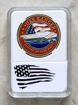 Us Navy - Uss Ranger CV-61 Challenge Coin With Case - £14.00 GBP
